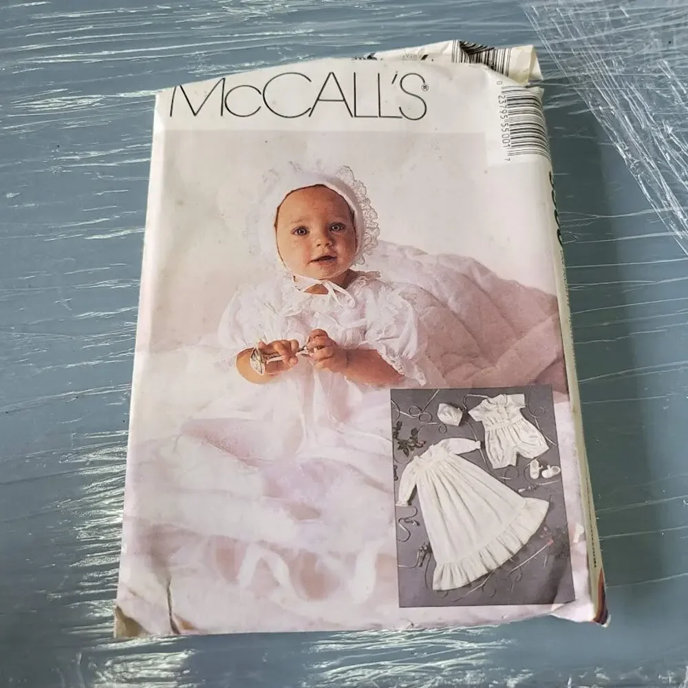 Vintage Pattern Sewing Crafts Hobby McCalls Baptismal Gown 5550 All Sizes Infant